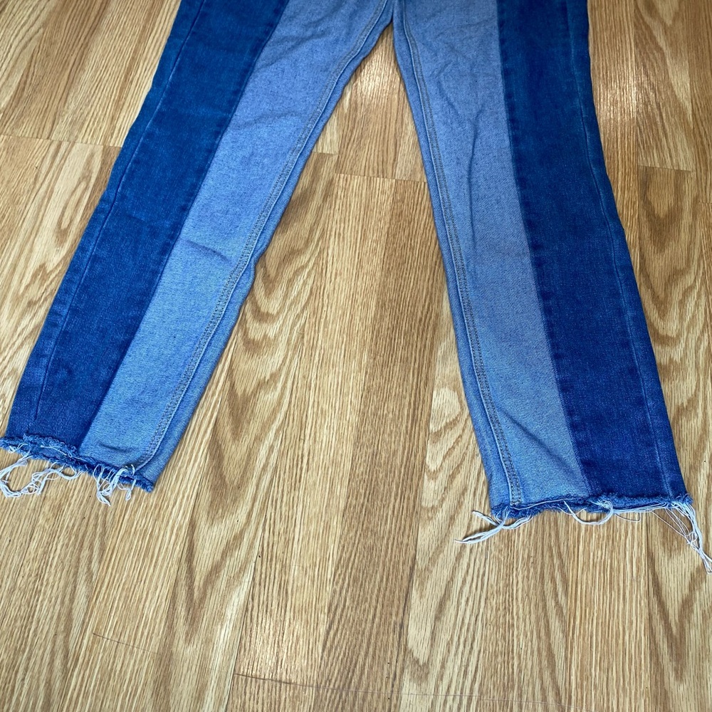 Misguided 2 tone high waist jeans size small-6 EUC - Picture 8 of 13
